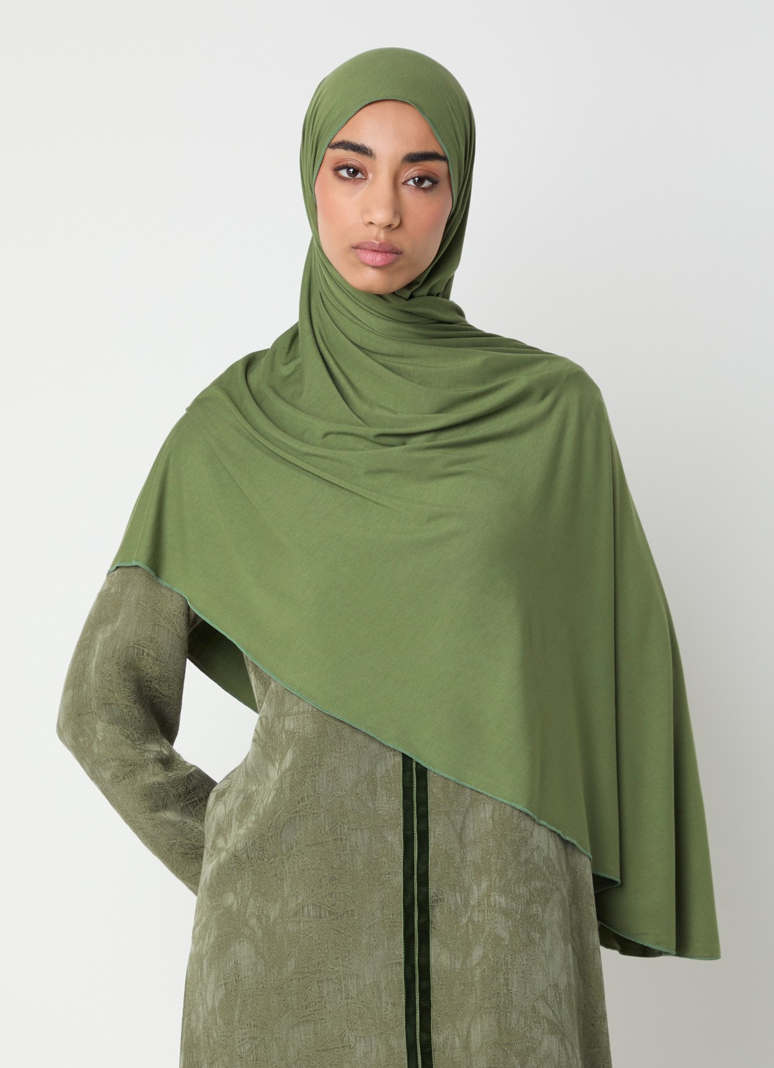 LES Atelier Hoofdoek met logo 180 x 80 cm - voorkant 2 groen
