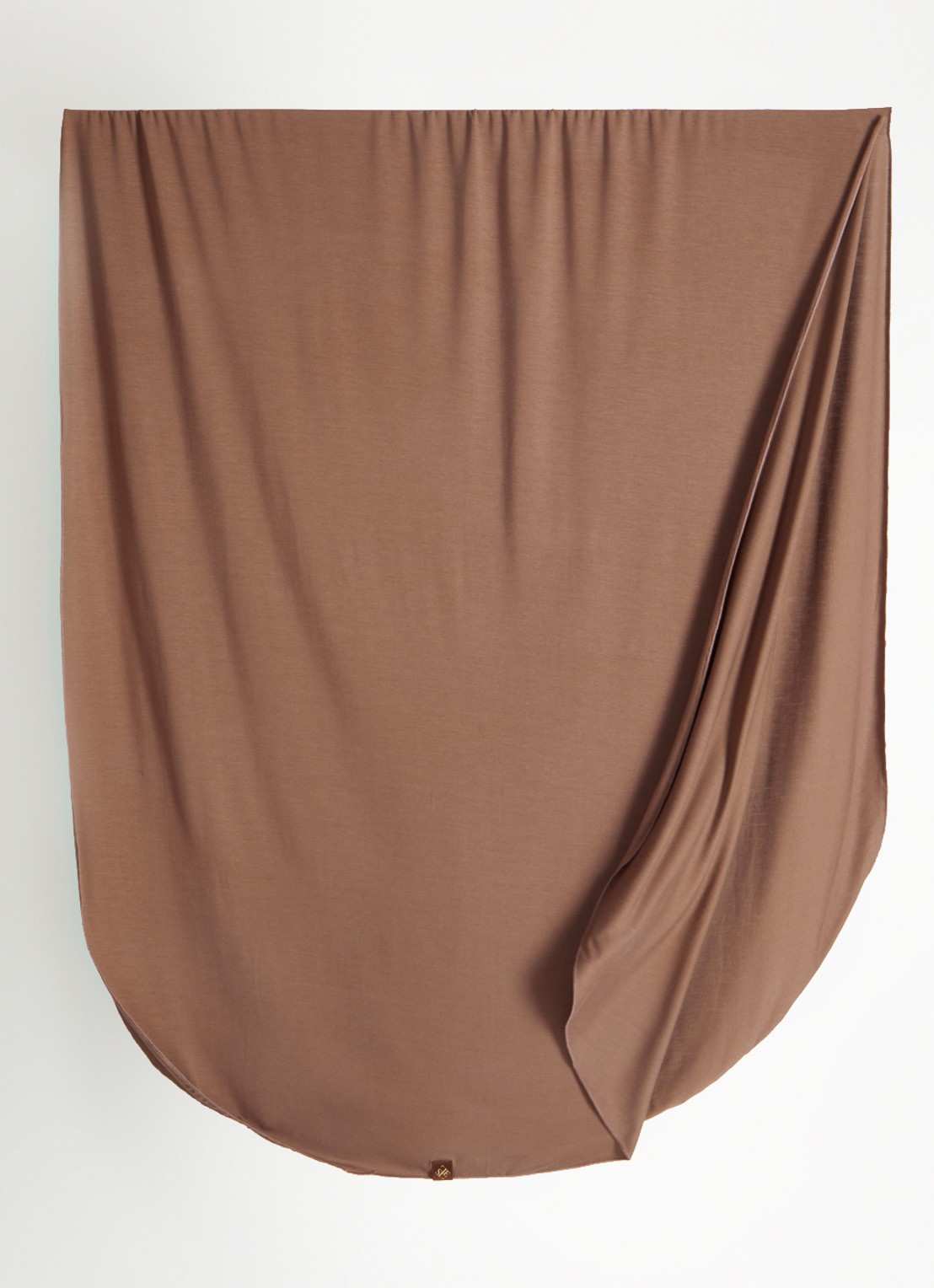 LES Atelier Hoofdoek met logo 180 x 80 cm - detail roodbruin