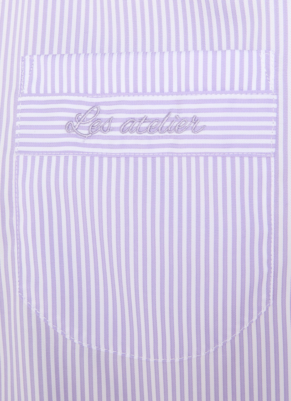 LES Atelier Itri blouse met borstzak - detail 4 lila