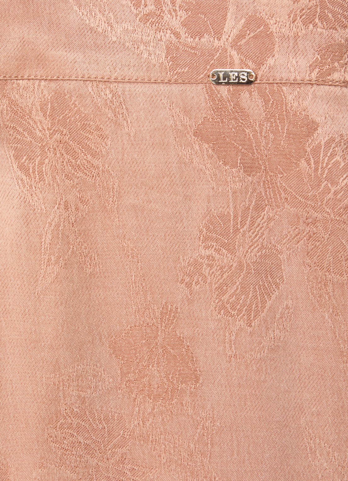 LES Atelier Raihan high waist loose fit pantalon met print - detail 4 oranjerood
