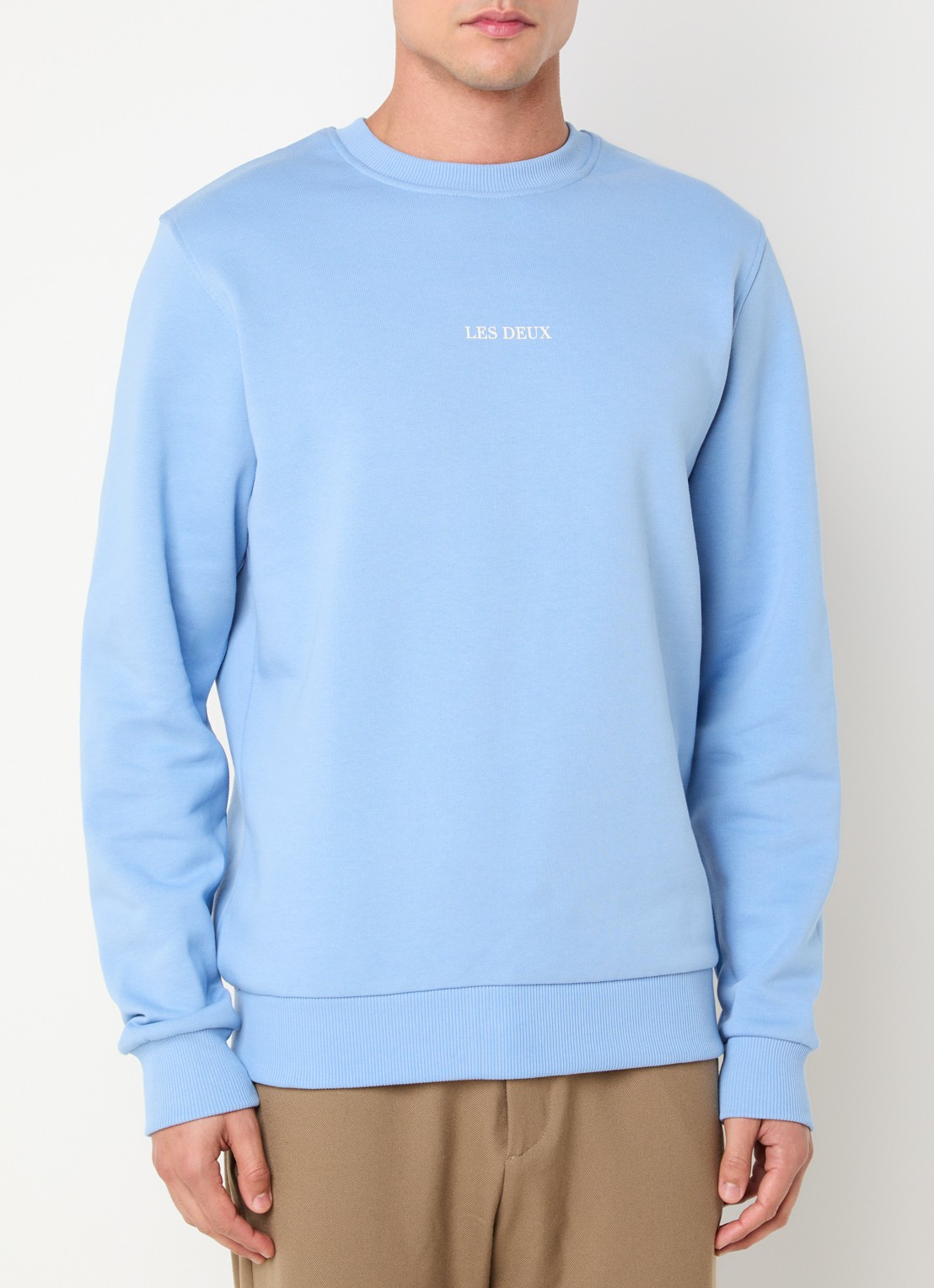 Les Deux Andrew sweater met logoprint - detail 4 donkerblauw