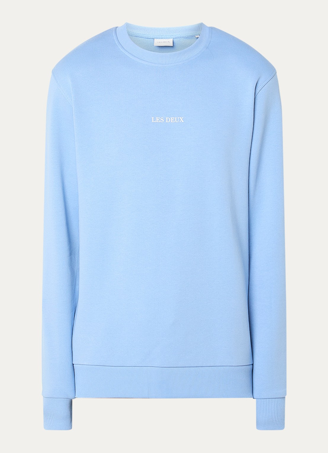 Les Deux Andrew sweater met logoprint - voorkant 2 donkerblauw