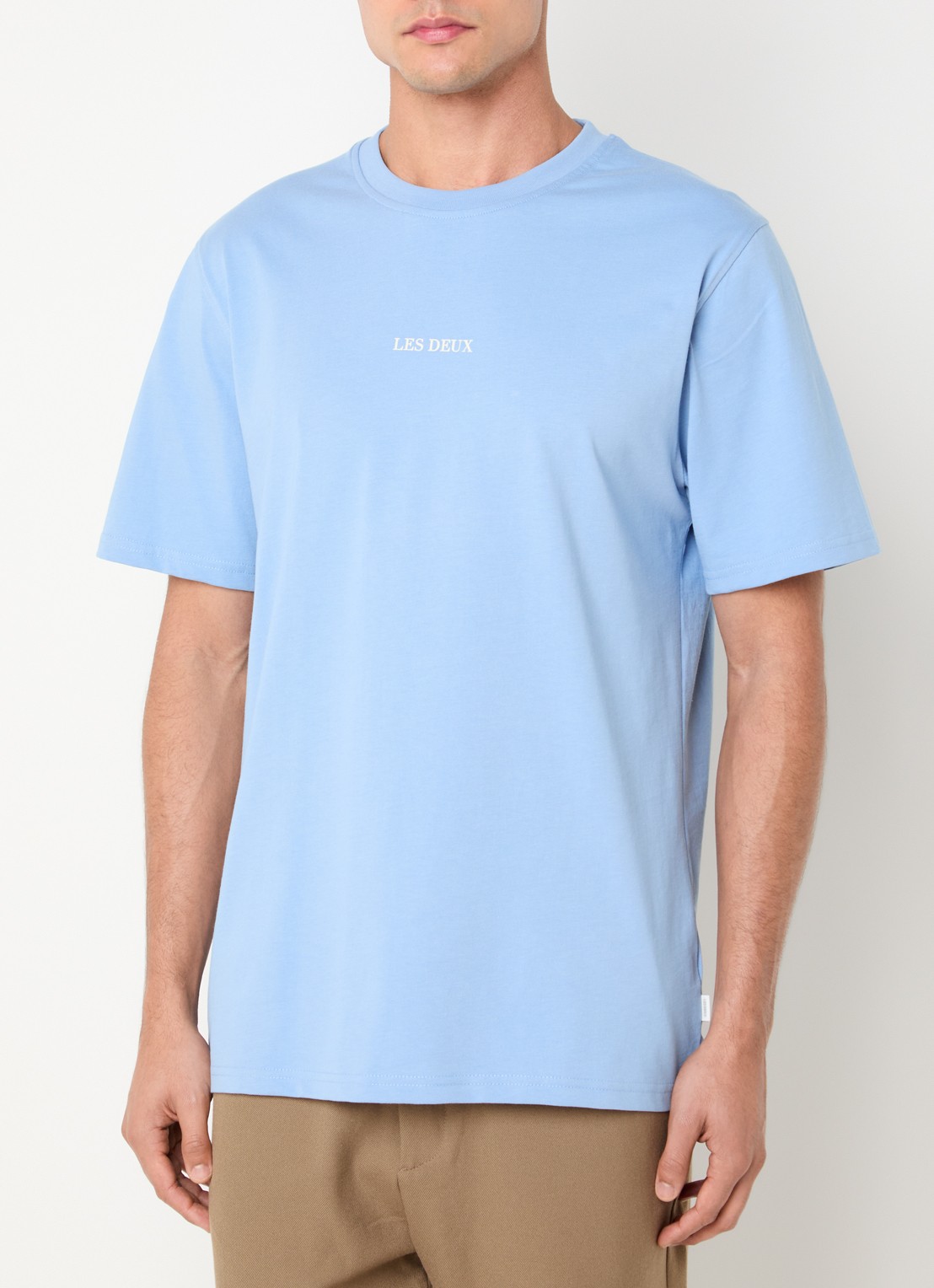 Les Deux Andrew T-shirt met logoprint - detail 2 donkerblauw
