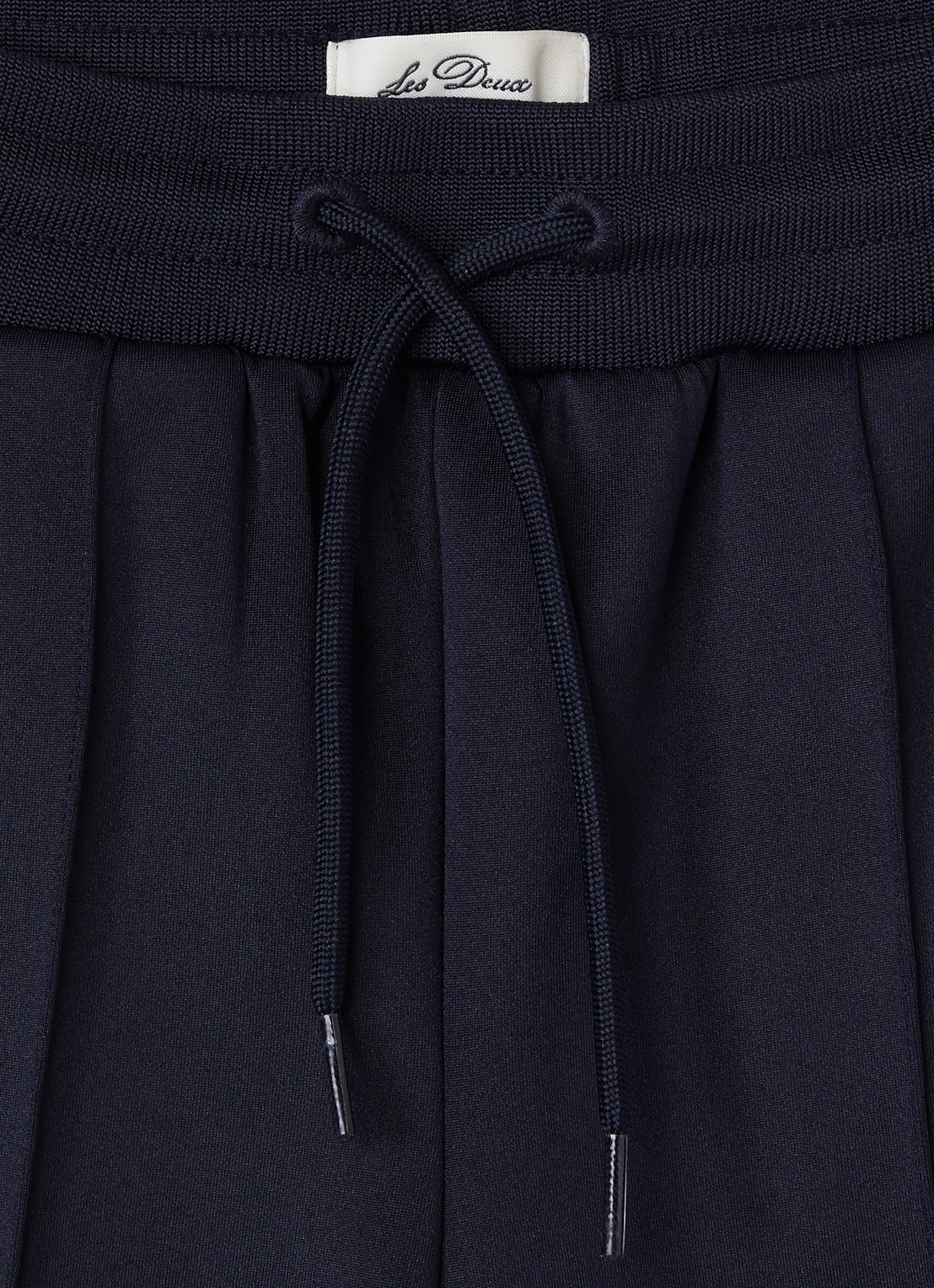 Les Deux Ballier straight fit trackpants met logo - detail donkerblauw