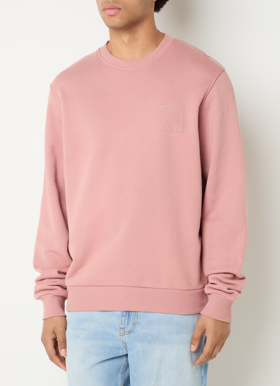 Les Deux Ben Goods sweater met logo- en backprint - achterkant 3 roze