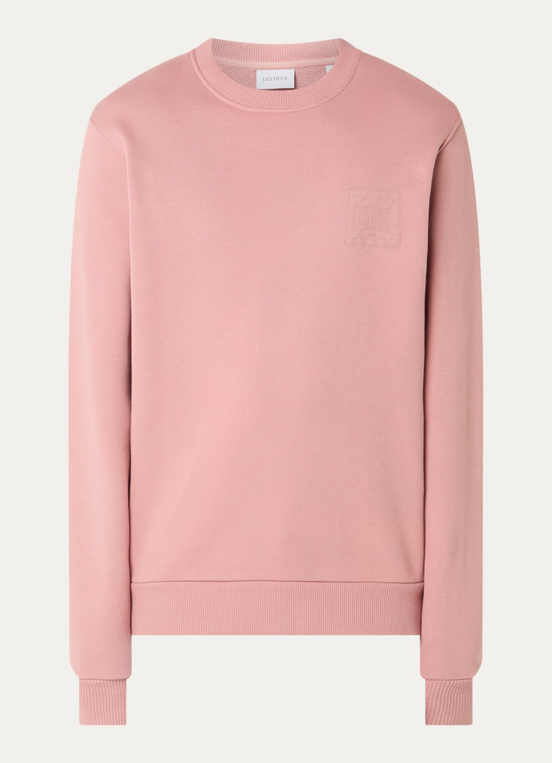 Les Deux Ben Goods sweater met logo- en backprint - voorkant roze