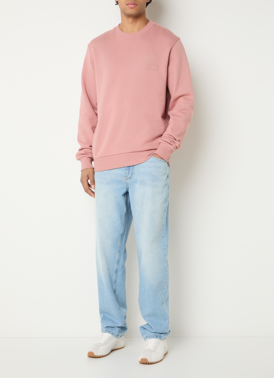 Les Deux Ben Goods sweater met logo- en backprint - voorkant 2 roze