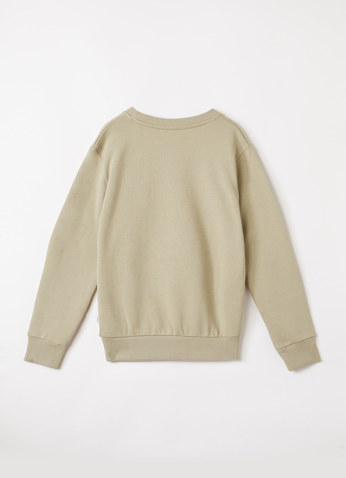 Les Deux Brady Western sweater met flock logoprint - voorkant 2 beige