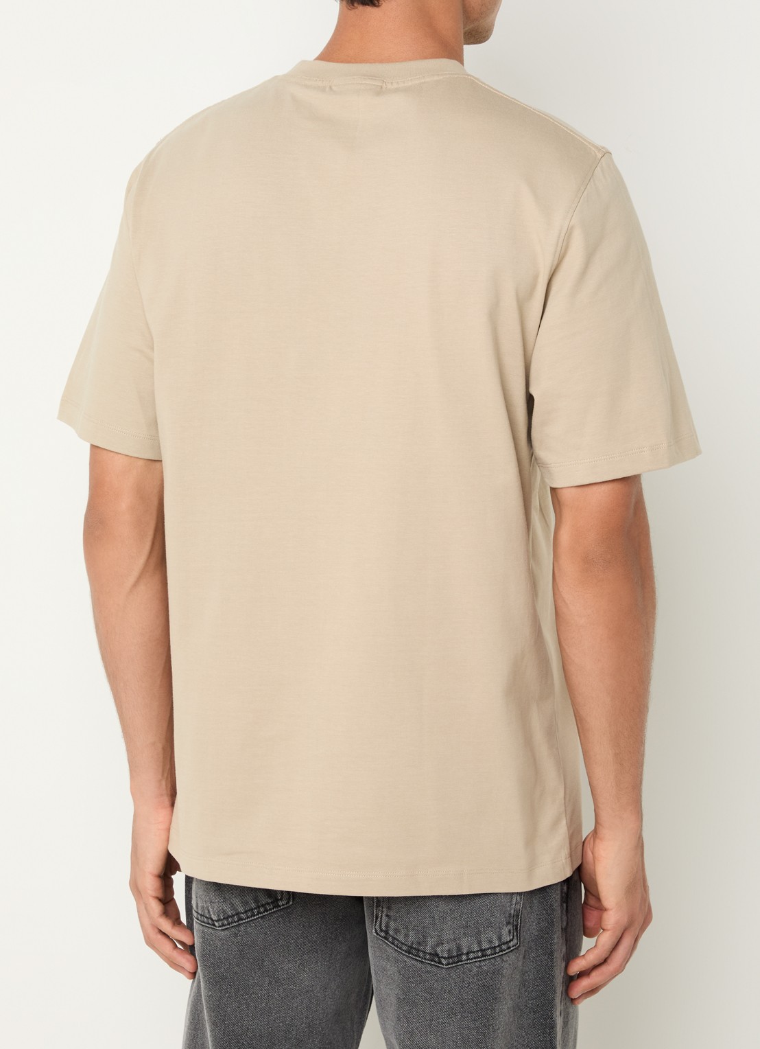 Les Deux Brady Western T-shirt met flock logoprint - achterkant khaki