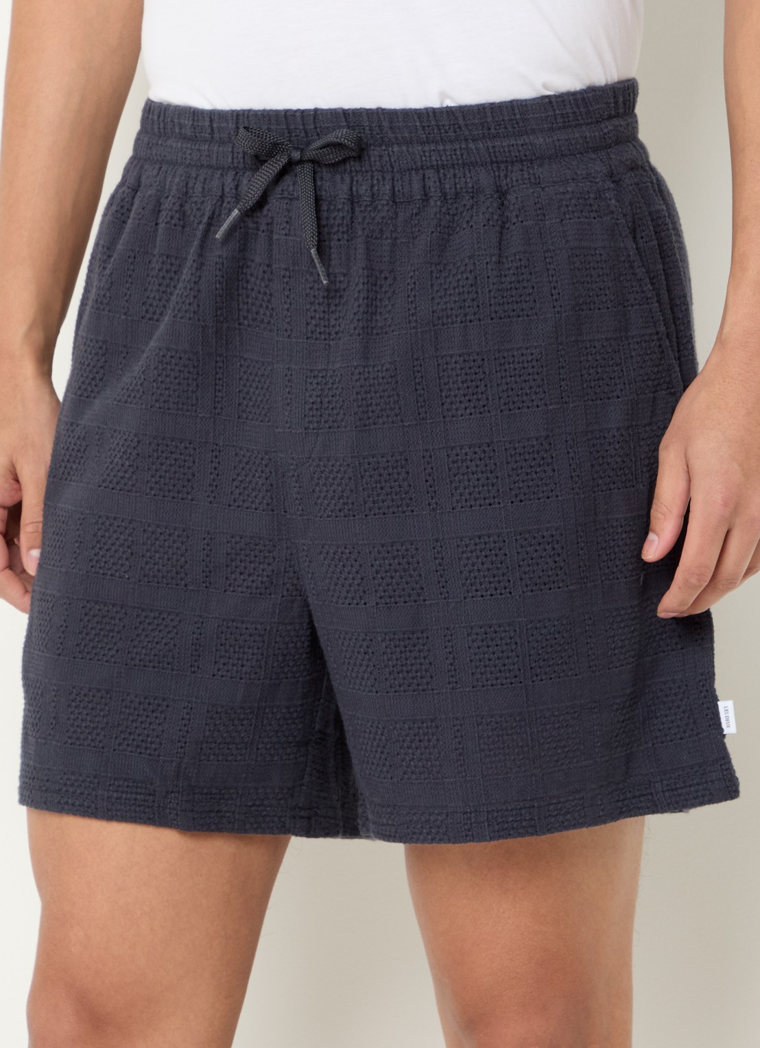 Les Deux Charlie straight fit korte broek met steekzakken  - detail 3 donkerblauw