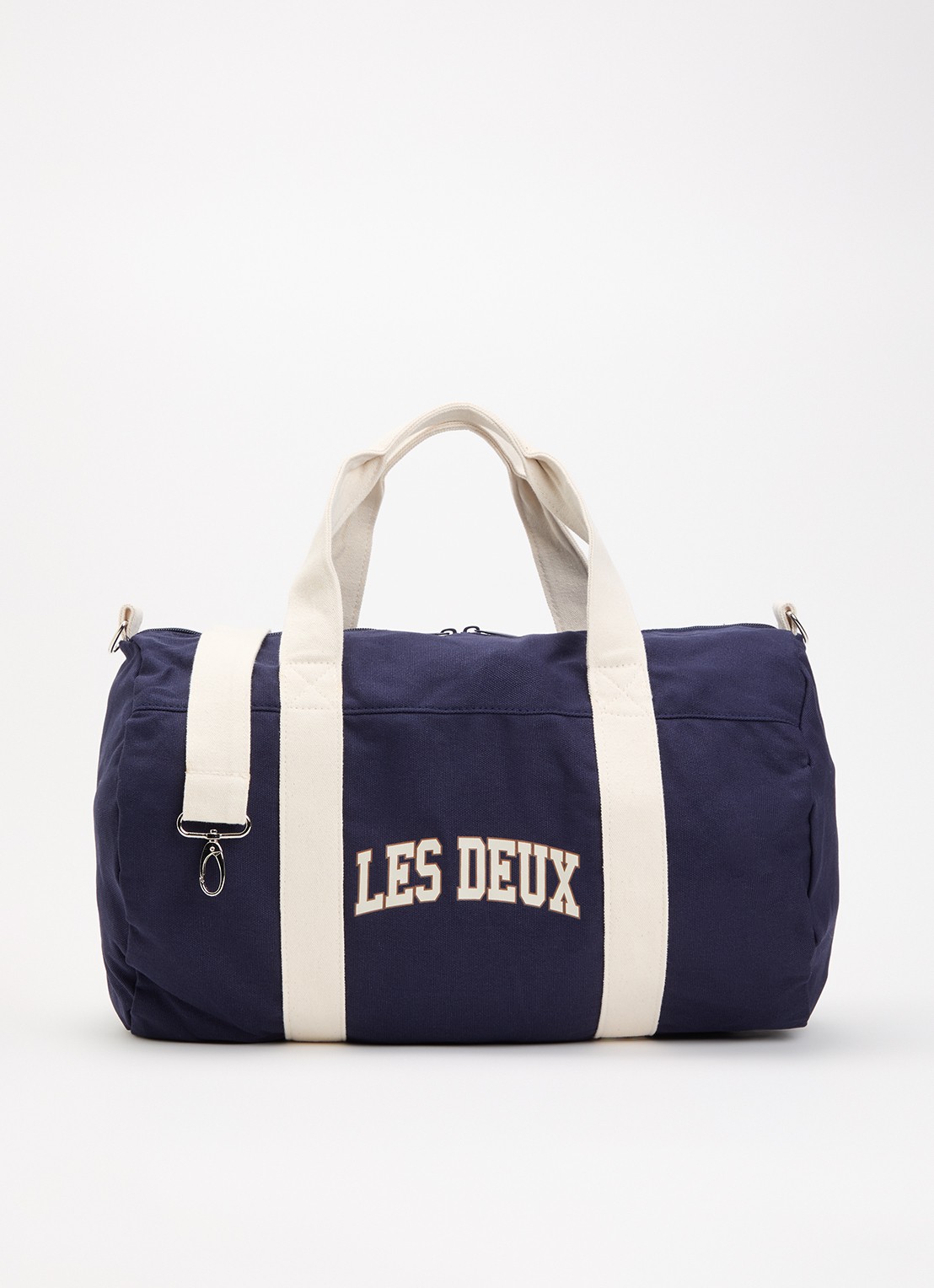 Les Deux College sporttas met logo en afneembare schouderriem - voorkant 5 donkerblauw