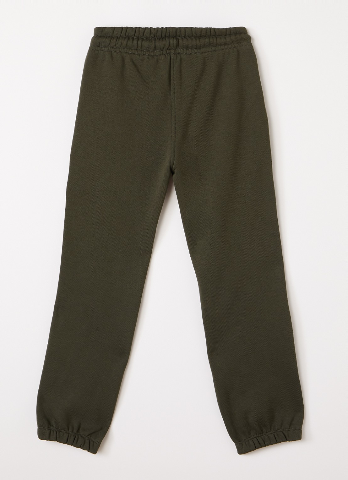 Les Deux College tapered joggingbroek met logo - voorkant 2 legergroen