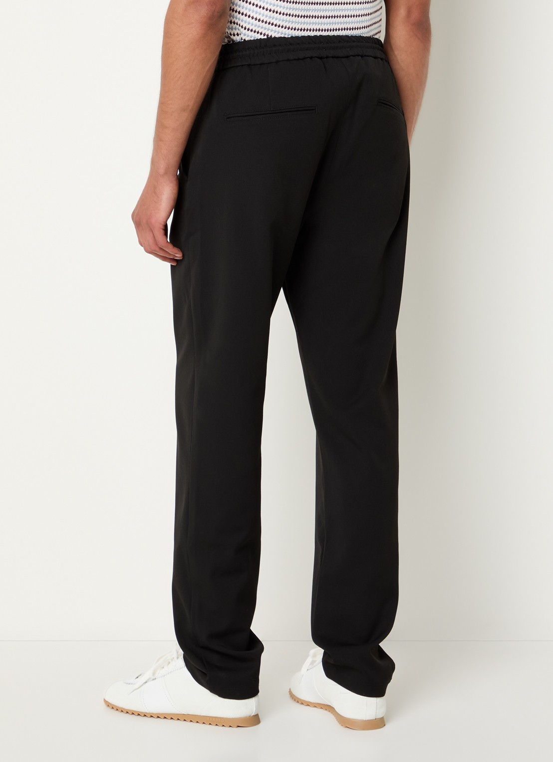 Les Deux Como straight fit pantalon met steekzakken - achterkant 5 zwart