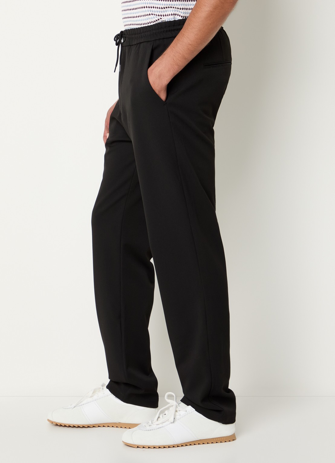 Les Deux Como straight fit pantalon met steekzakken - detail 4 zwart