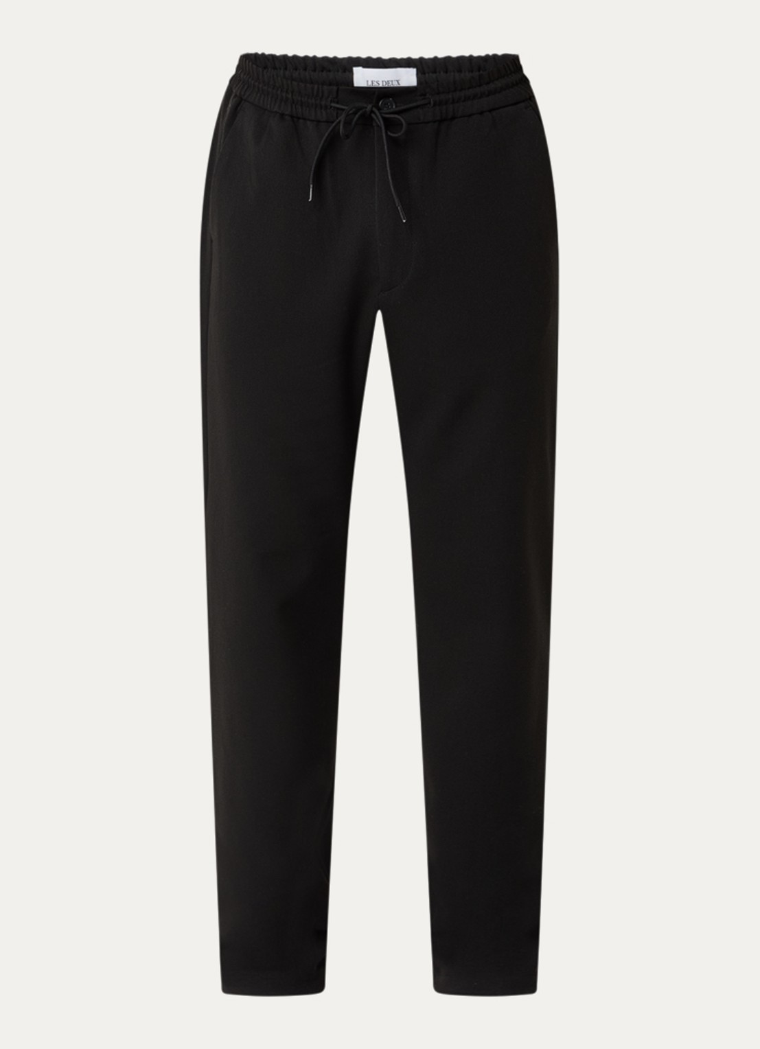 Les Deux Como straight fit pantalon met steekzakken - voorkant zwart