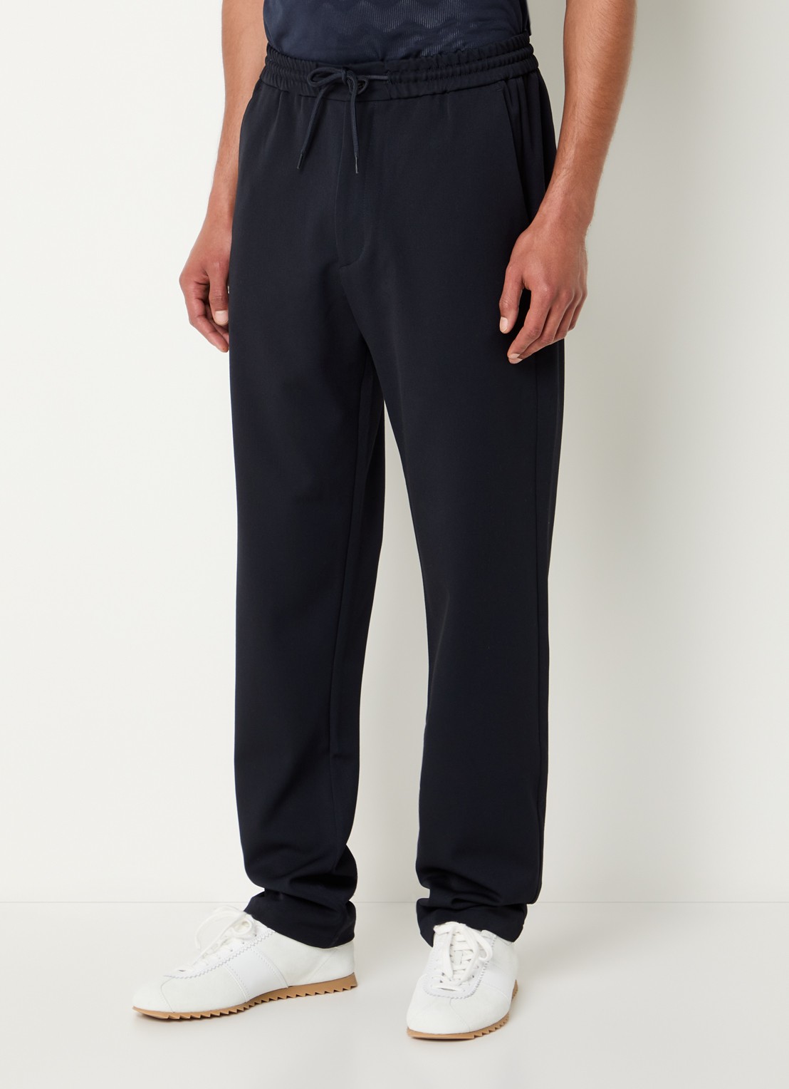 Les Deux Como straight fit pantalon met steekzakken - detail 4 donkerblauw