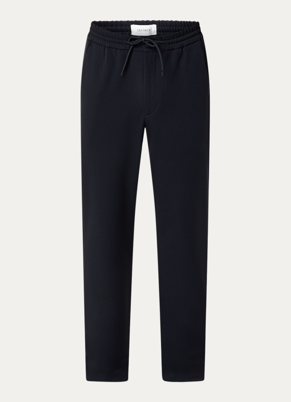 Les Deux Como straight fit pantalon met steekzakken - voorkant 2 donkerblauw