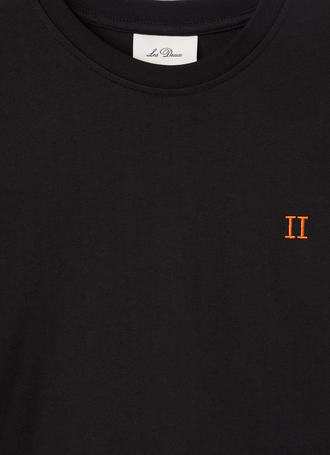 Les Deux Core Contrast longsleeve met logoborduring - detail 3 zwart