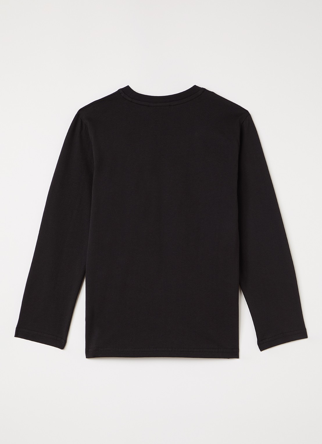 Les Deux Core Contrast longsleeve met logoborduring - voorkant 2 zwart