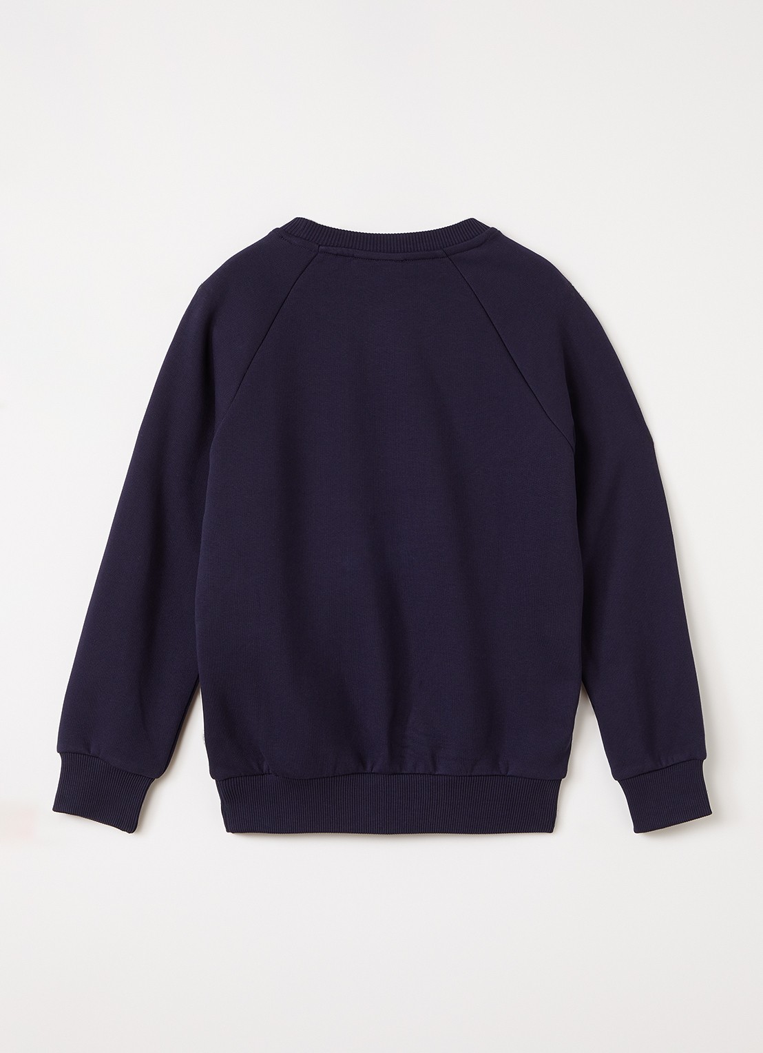 Les Deux Core Contrast sweater met logoborduring - voorkant 3 donkerblauw