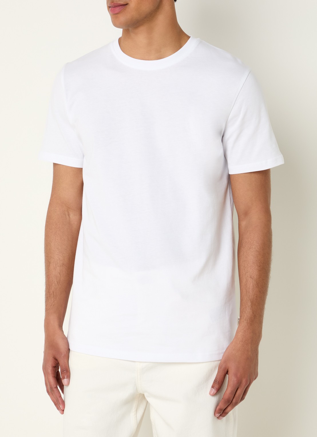 Les Deux Flower T-shirt met logo- en backprint - achterkant 4 wit
