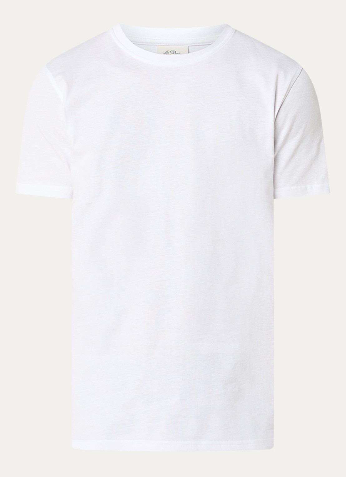 Les Deux Flower T-shirt met logo- en backprint - voorkant wit