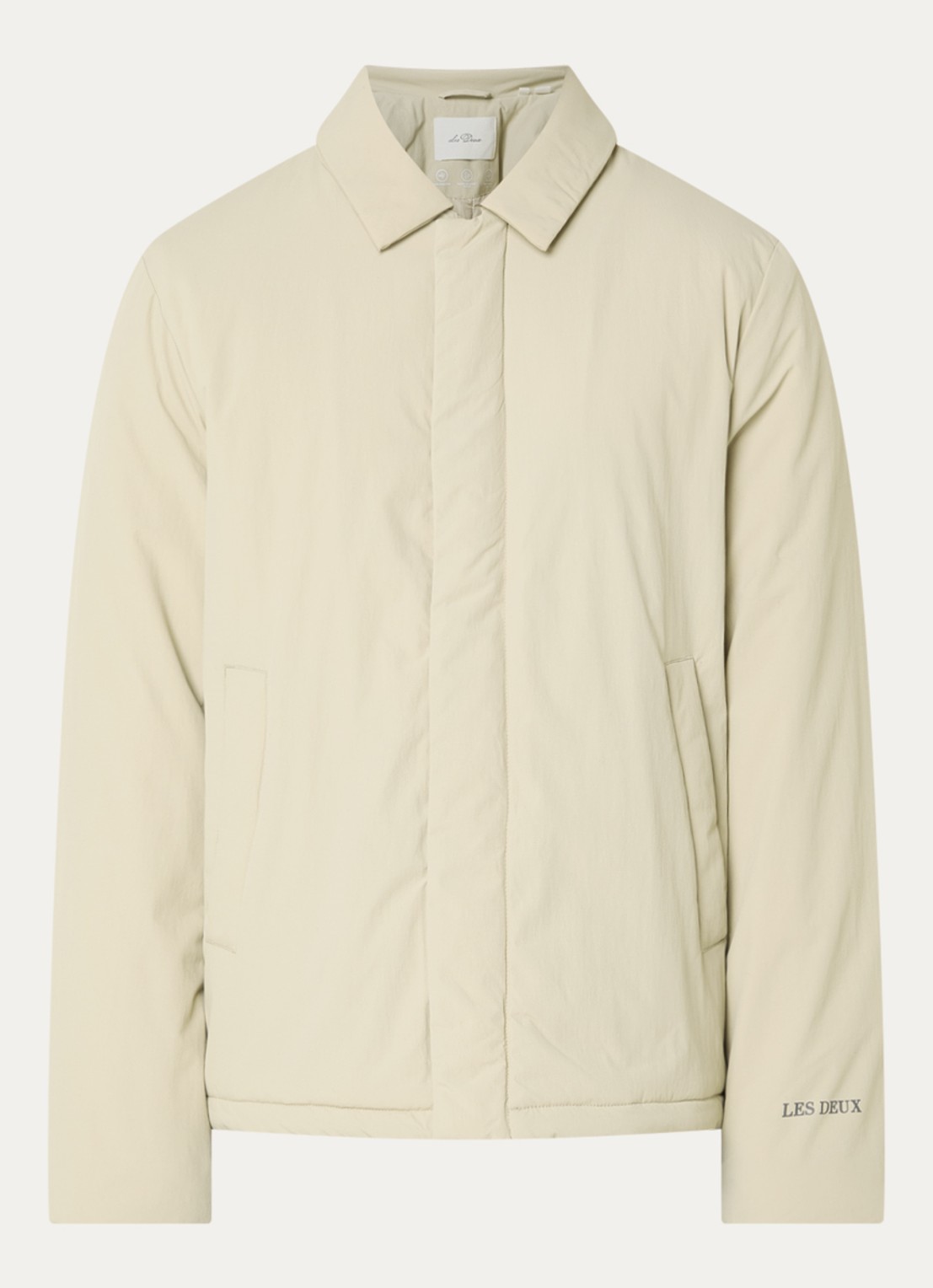 Les Deux Gewatteerd jack met steekzakken - voorkant 2 beige