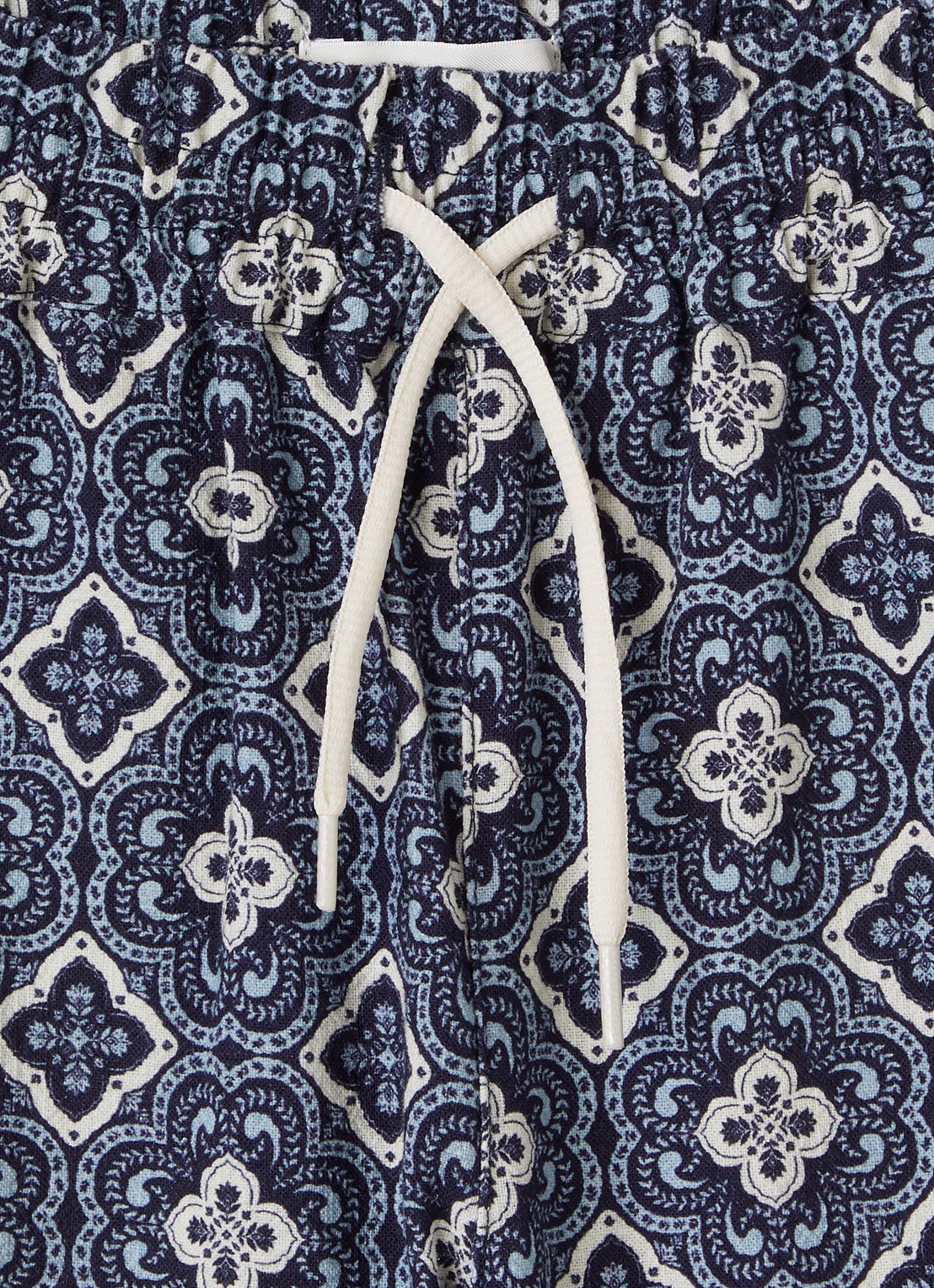 Les Deux Harry regular fit korte broek met print - detail 3 donkerblauw