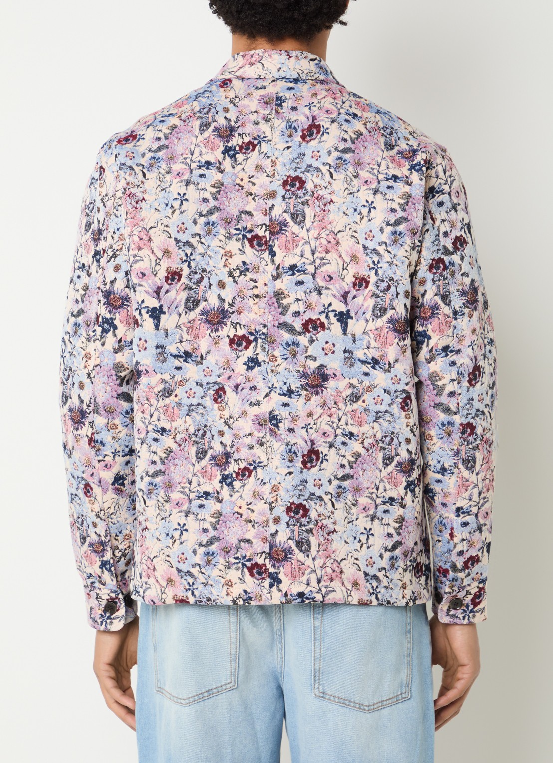 Les Deux High regular fit overhemd met jacquard dessin - achterkant gebroken wit