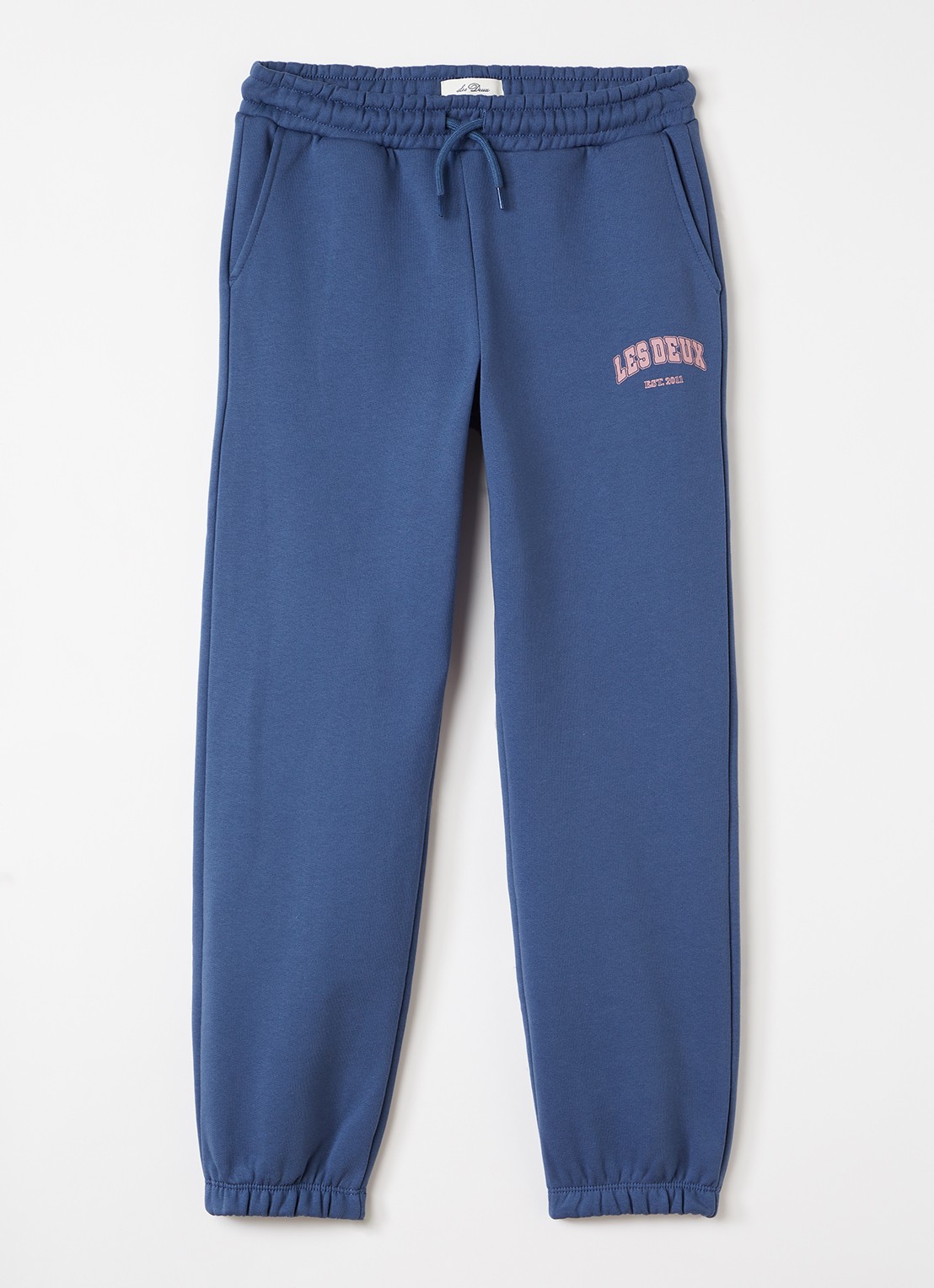 Les Deux Hoop tapered fit joggingbroek met logo - voorkant 2 indigo
