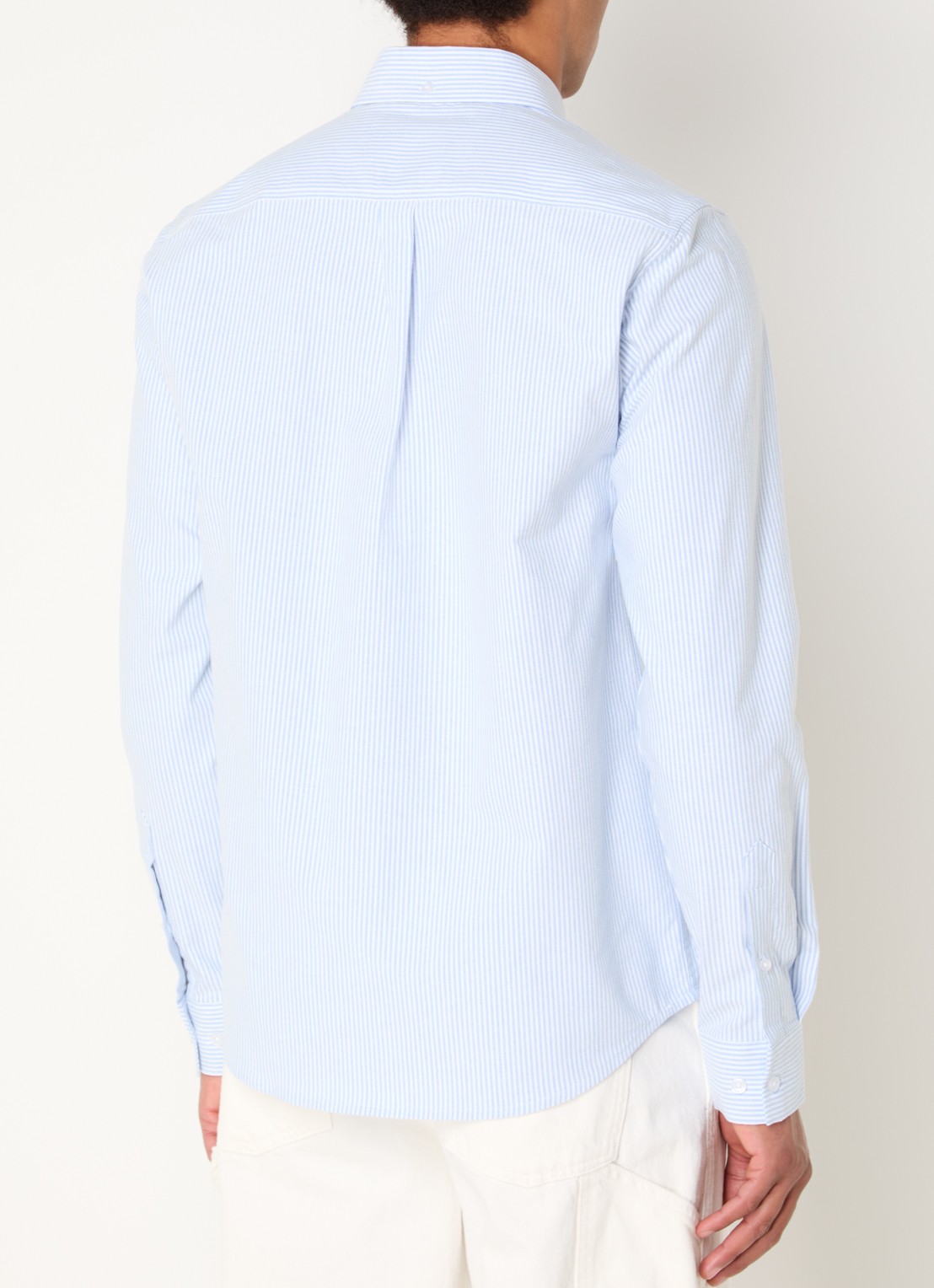 Les Deux Konrad regular fit overhemd met streepprint - achterkant 4 blauwgrijs