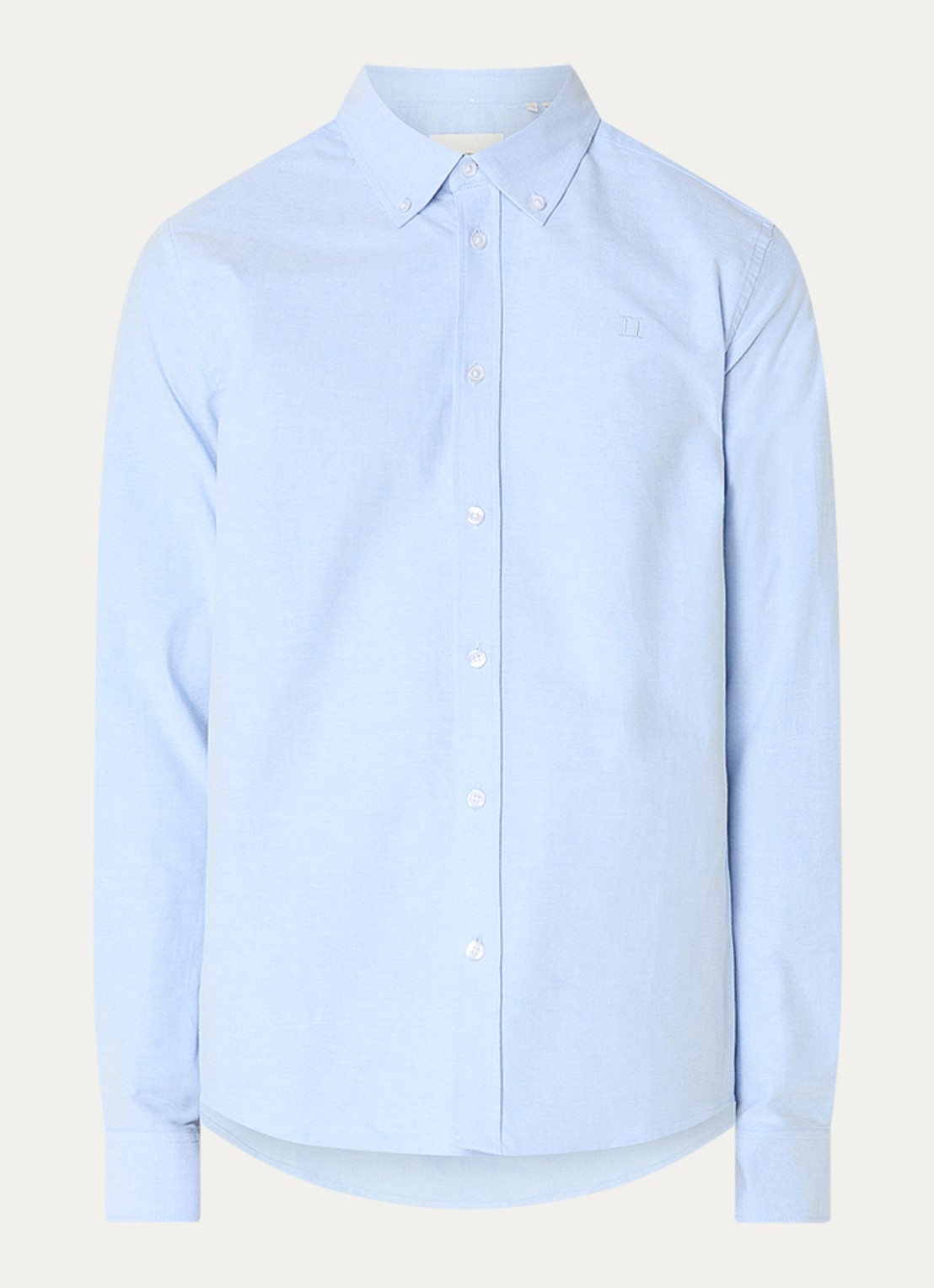 Les Deux Konrad regular fit overhemd met streepprint - voorkant 3 lichtblauw