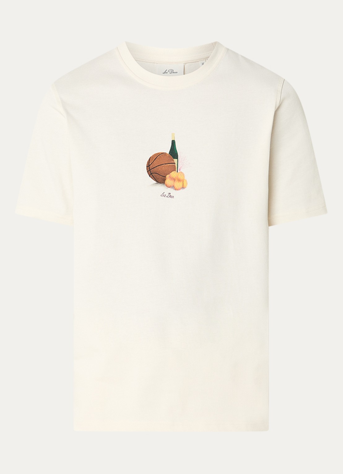 Les Deux Lemons T-shirt met print - voorkant creme