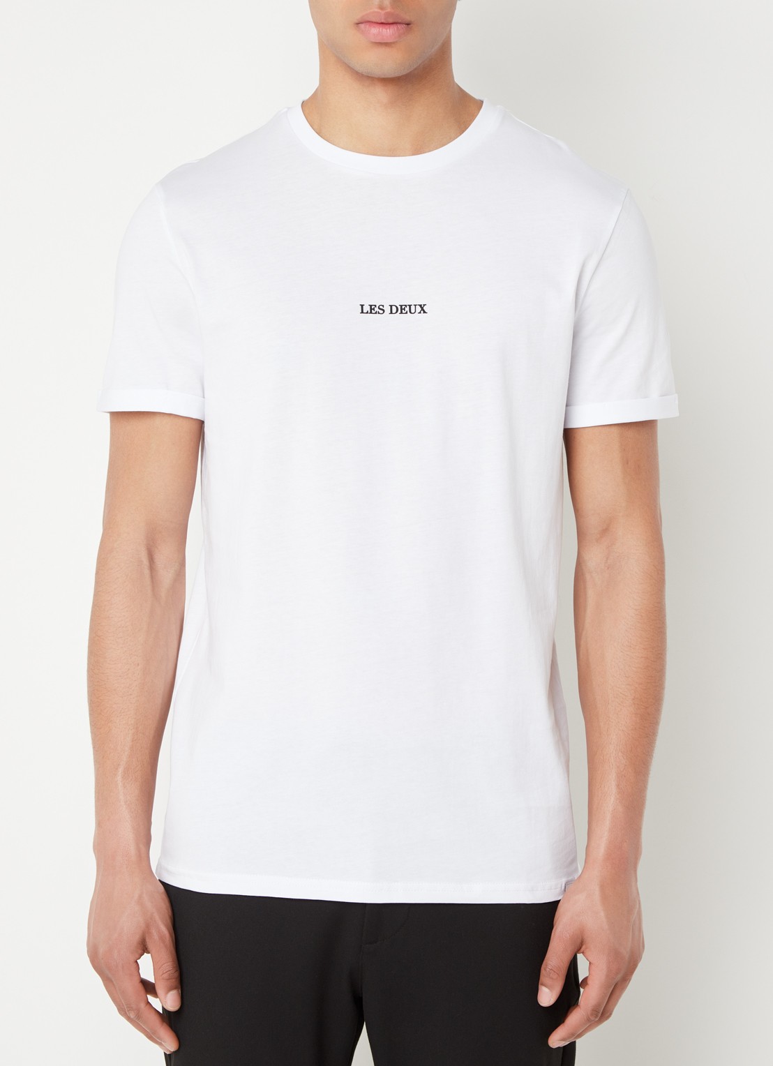 Les Deux Lens T-shirt met logo - detail 4 wit