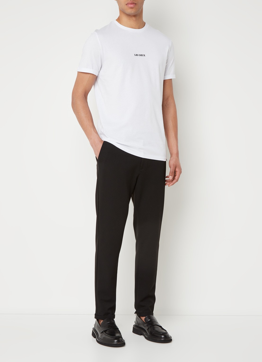 Les Deux Lens T-shirt met logo - voorkant 2 wit