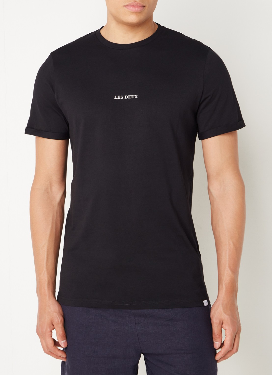 Les Deux Lens T-shirt met logo - detail 4 zwart