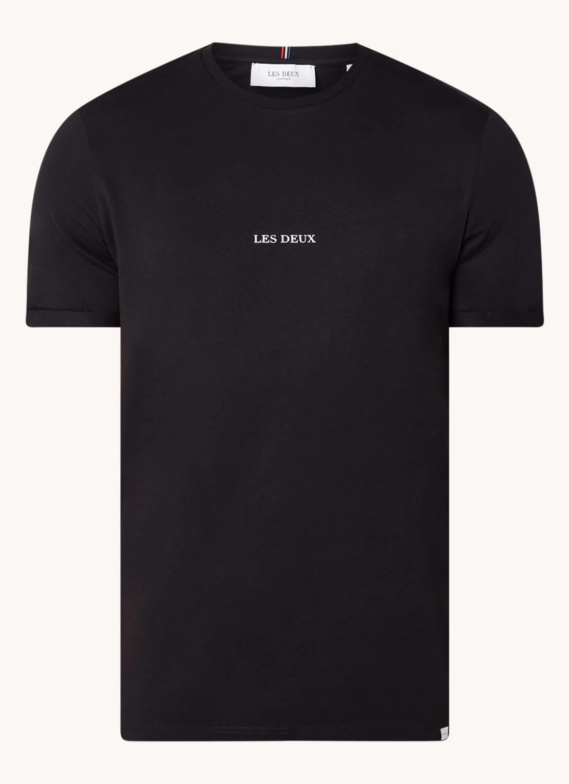 Les Deux Lens T-shirt met logo - voorkant 2 zwart