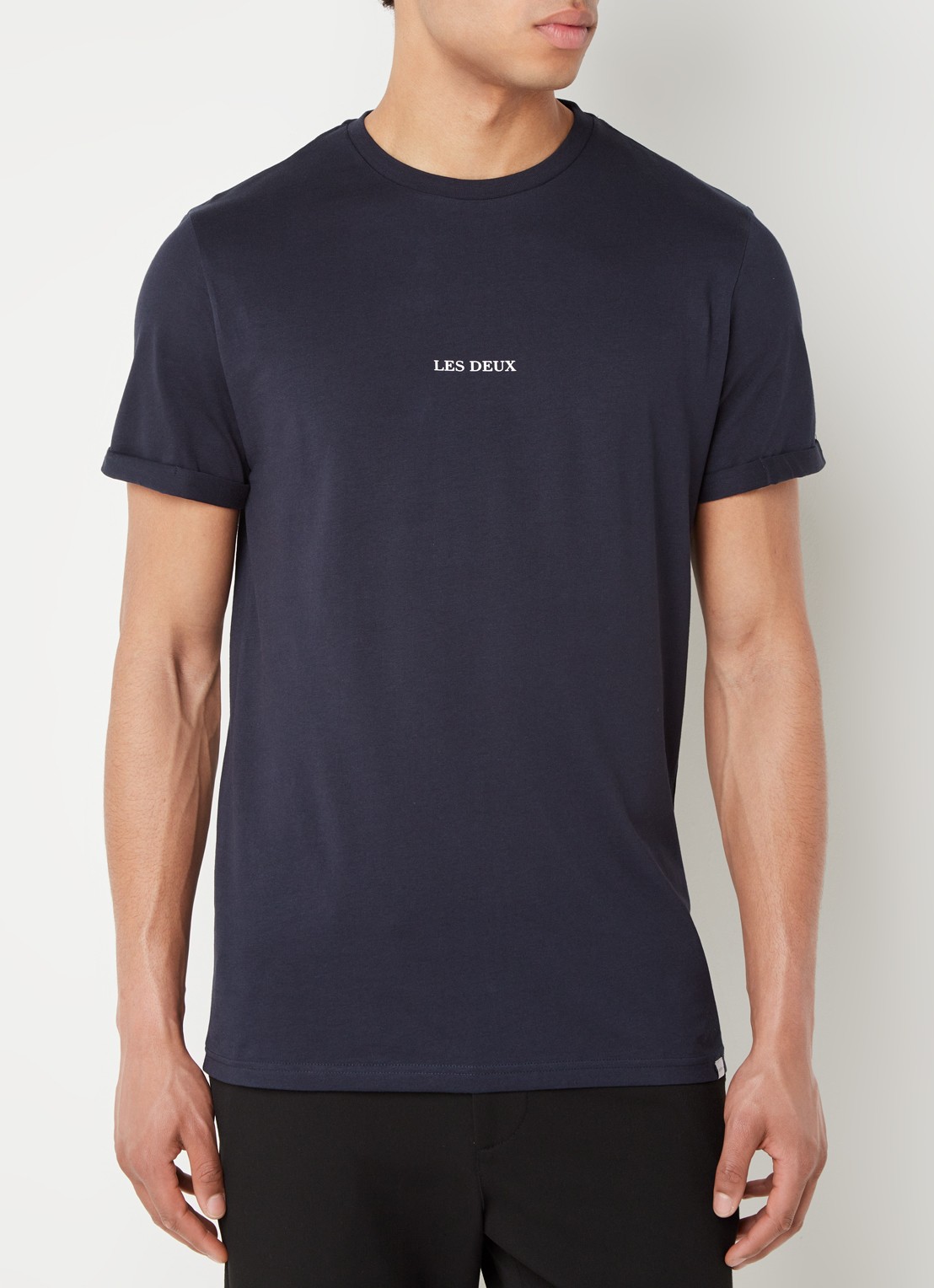 Les Deux Lens T-shirt met logo - detail 4 donkerblauw