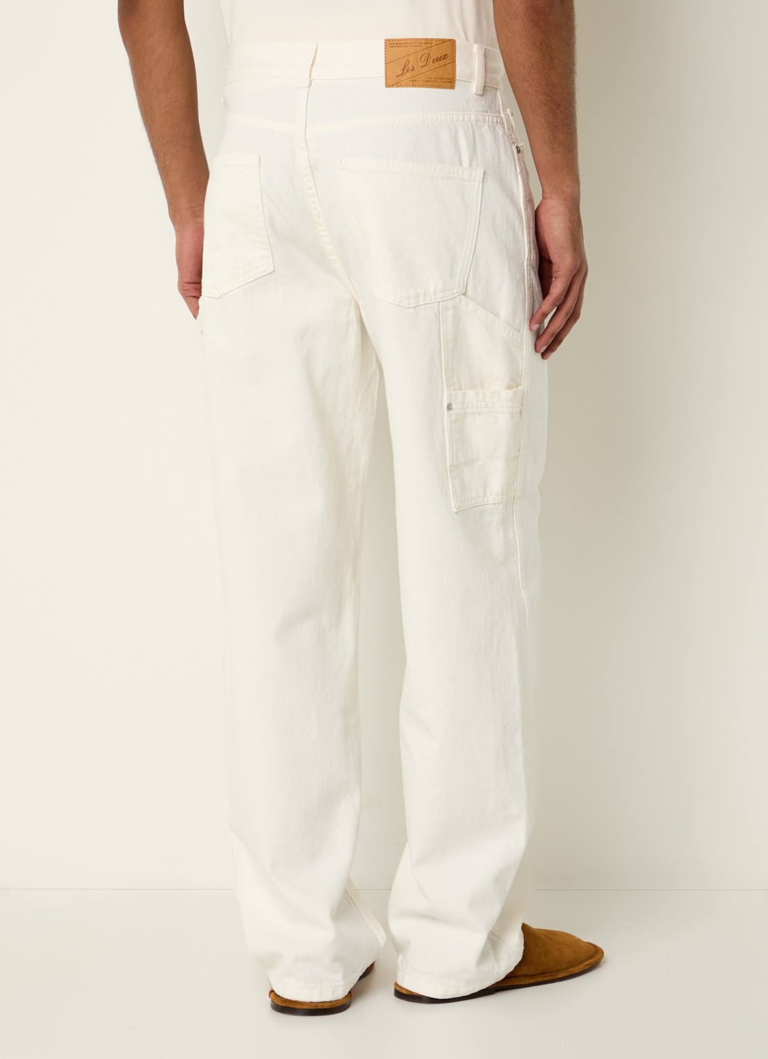 Les Deux Loose fit jeans met gekleurde wassing - achterkant ivoor