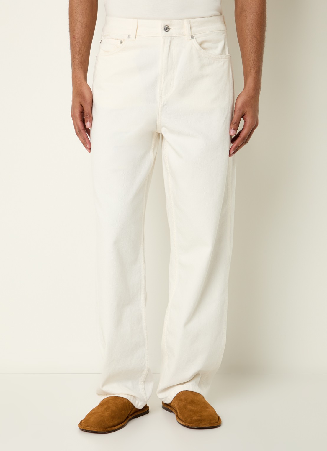 Les Deux Loose fit jeans met gekleurde wassing - detail 4 ivoor