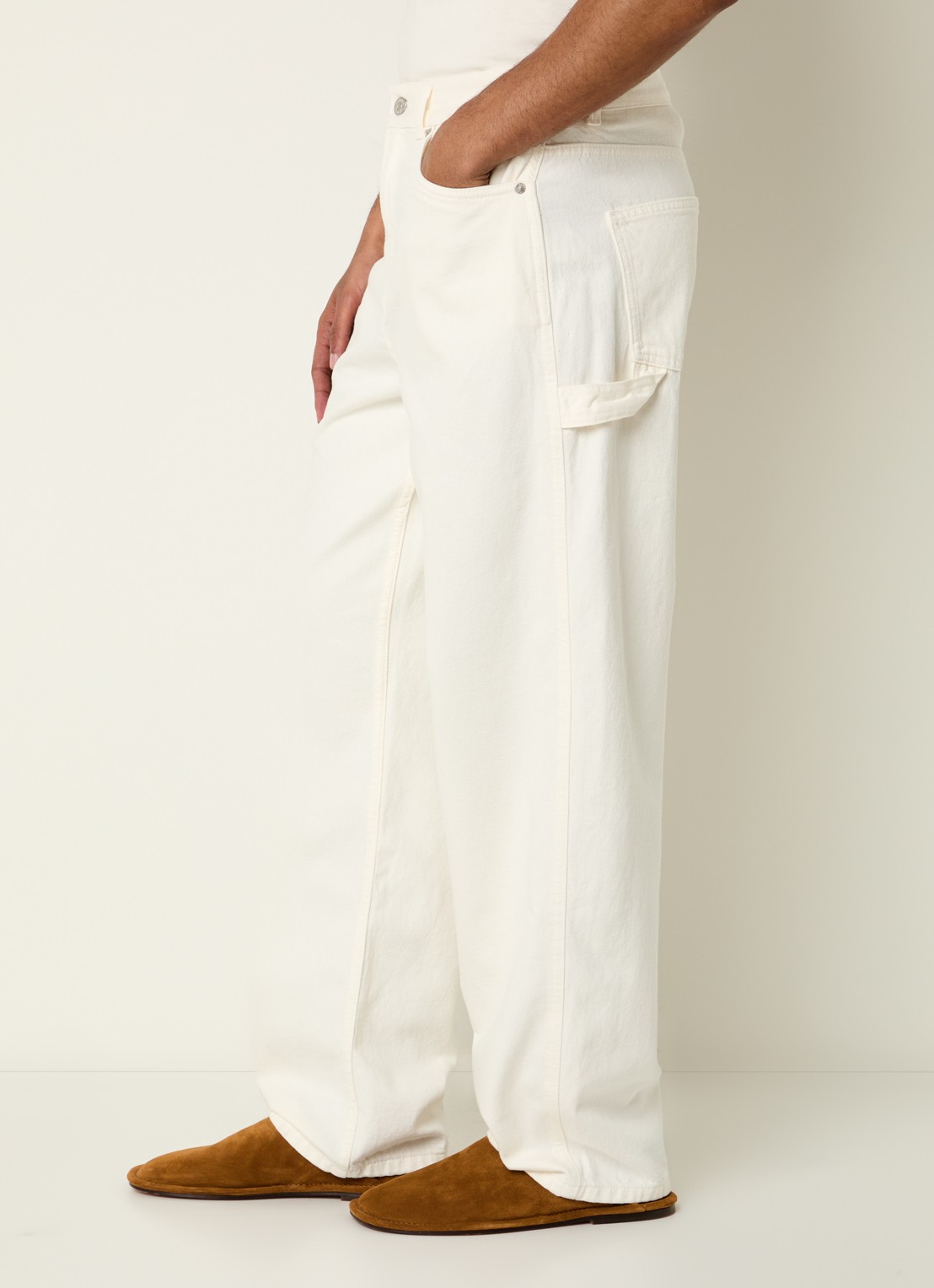 Les Deux Loose fit jeans met gekleurde wassing - detail 5 ivoor