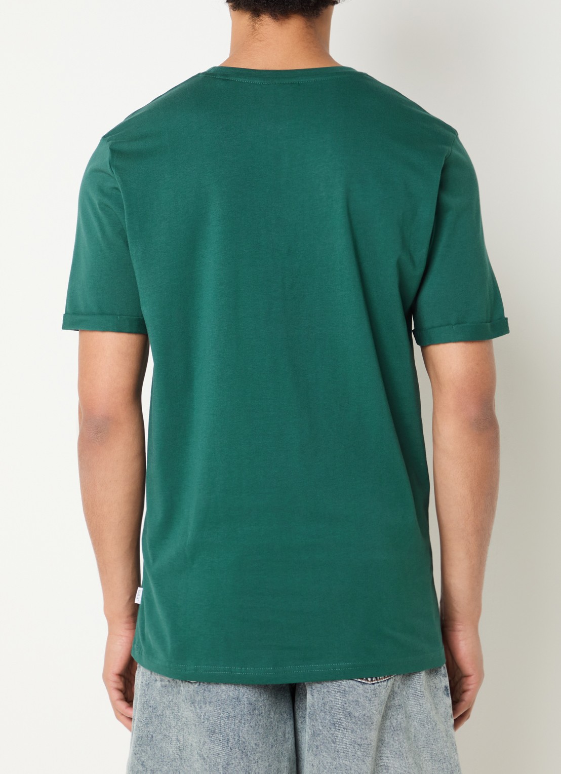 Les Deux Norregaard T-shirt met logoborduring - achterkant 4 groen