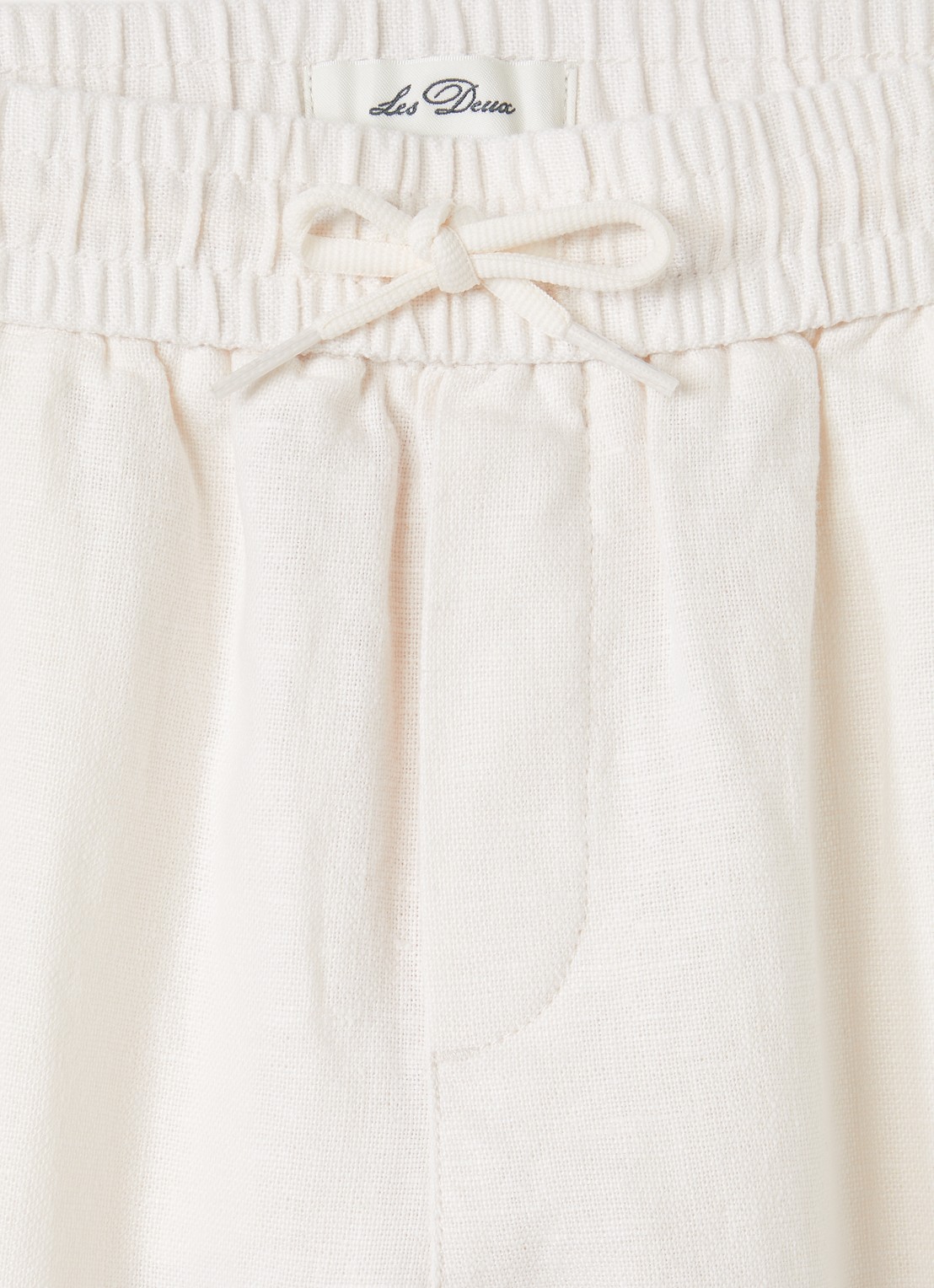 Les Deux Patrick straight fit pantalon in linnenblend - detail 3 cranberryrood