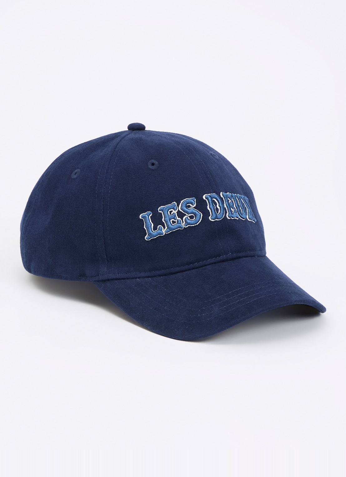 Les Deux Pet met logoborduring - voorkant donkerblauw