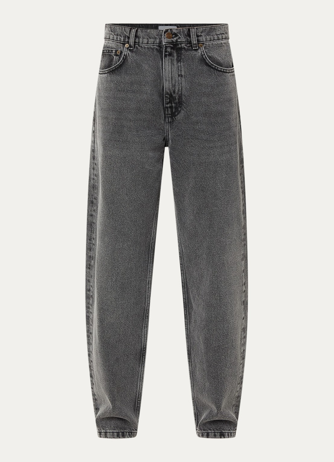 Les Deux Ryder straight fit jeans met gekleurde wassing - voorkant 4 middengrijs