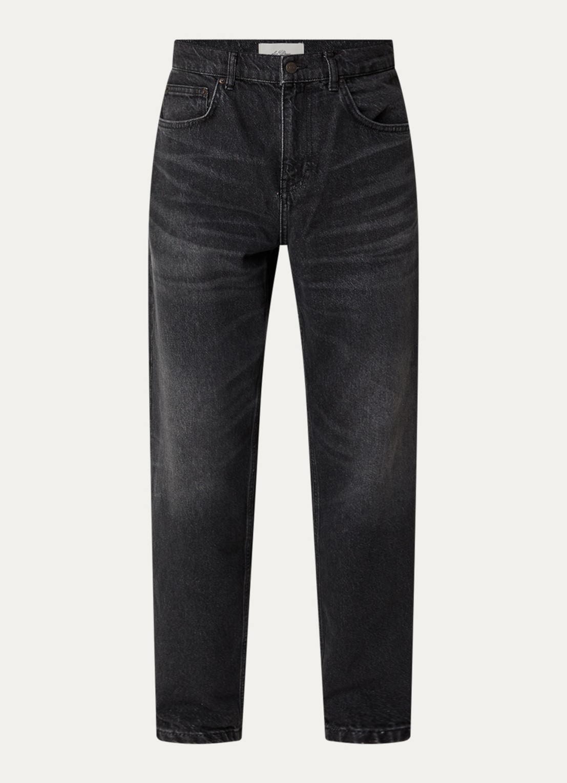 Les Deux Ryder straight leg jeans met gekleurde wassing - voorkant 4 zwart