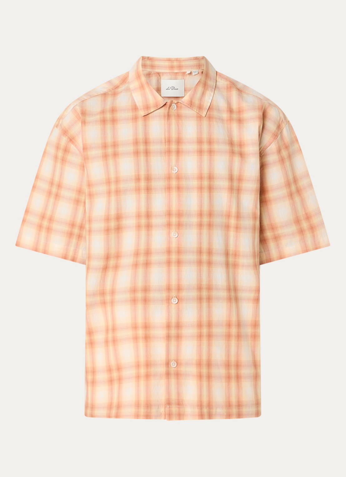 Les Deux Shadowcheck regular fit overhemd met ruitdessin - voorkant 2 orange