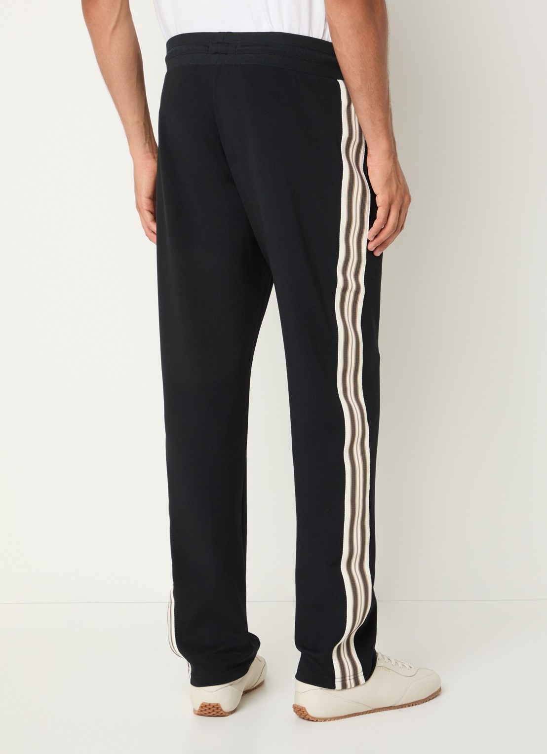 Les Deux Slim fit trainingsbroek met steekzakken - achterkant 5 zwart