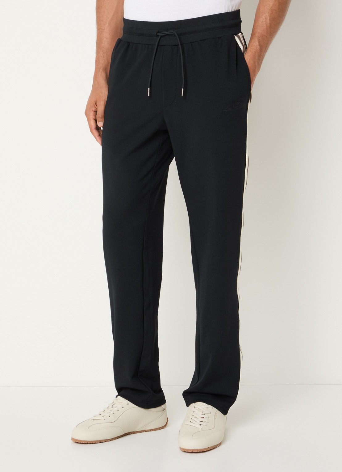 Les Deux Slim fit trainingsbroek met steekzakken - detail 3 zwart