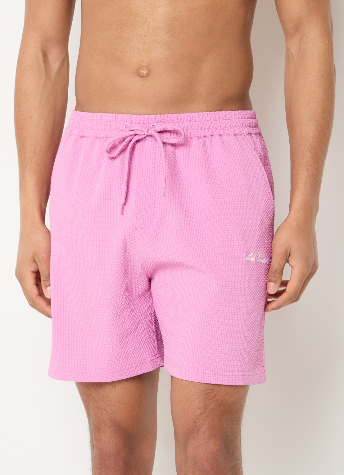 Les Deux Stan zwemshorts met logo en steekzakken - detail 4 roze